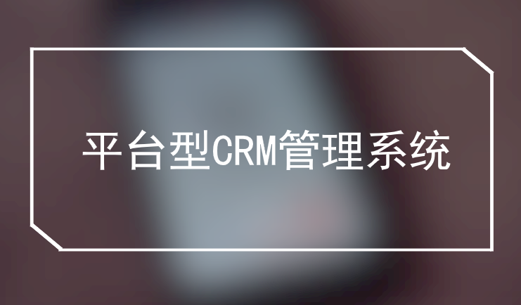 平台型CRM管理系统
