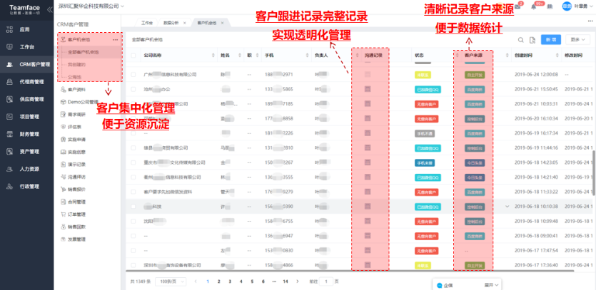 客户机会池管理